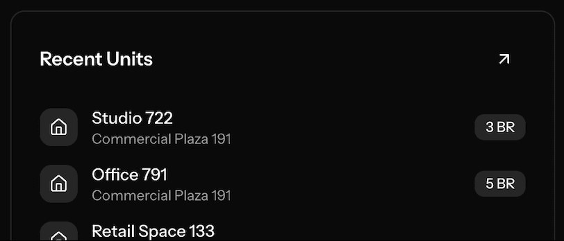 Finerealty metrics and portfolio strip